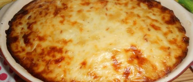 Запеканка рисовая с курицей и грибами