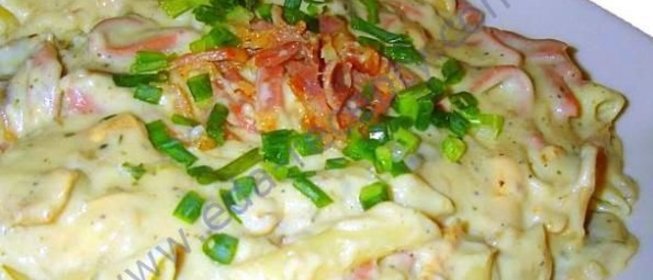 Салат из курицы с белыми грибами