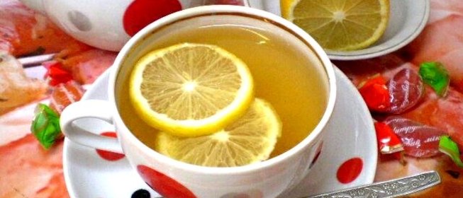 Черный чай с мятой и лимоном