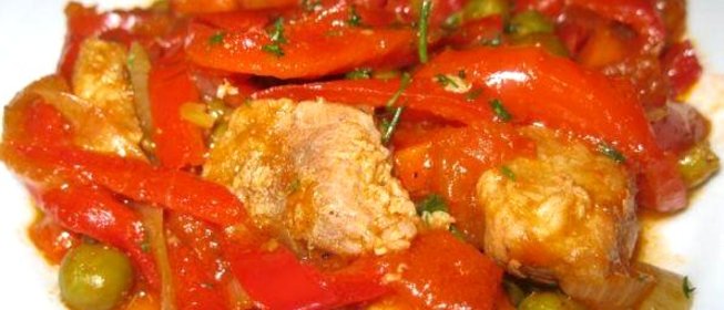 Свинина с болгарским перцем