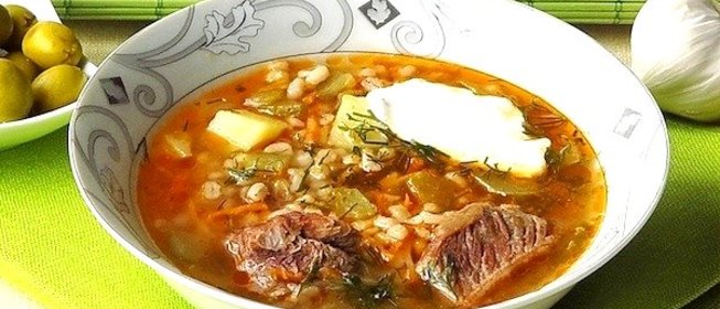 Рассольник питерский с перловкой