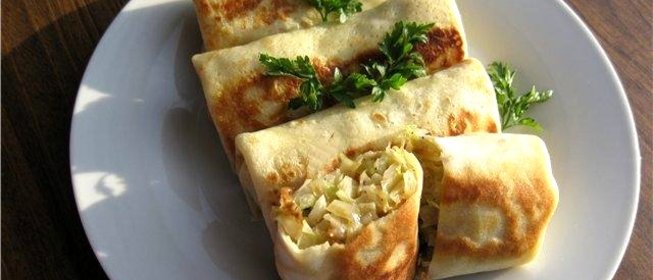 Блинчики с капустой