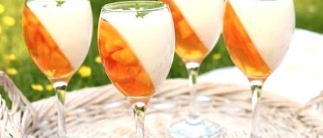 Двухслойное желе с нектарином