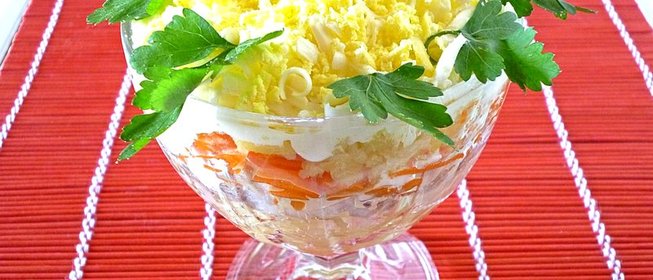 Салат Мимоза со сливочным маслом
