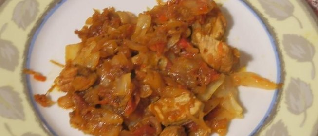Тушеная квашеная капуста с мясом говядины