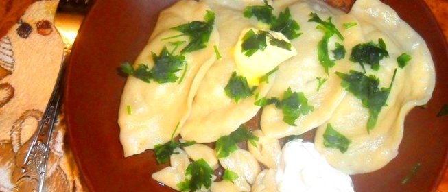 Вареники с картошкой и печенью