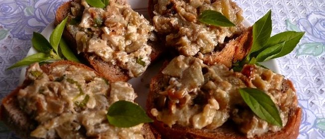 Густой соус из баклажанов