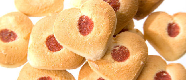 Ванильные сердечки с джемом