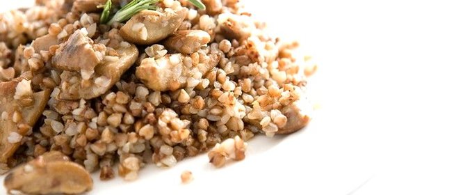 Гречка с белыми грибами