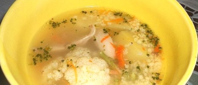 Куриный суп с капустой и пшеном