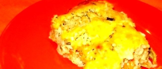 Рисовая запеканка с курицей