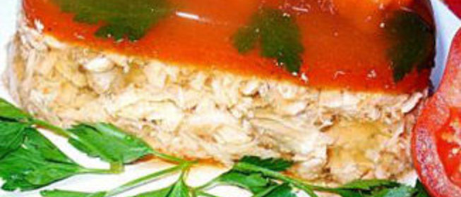 Рыбное филе в томатном желе