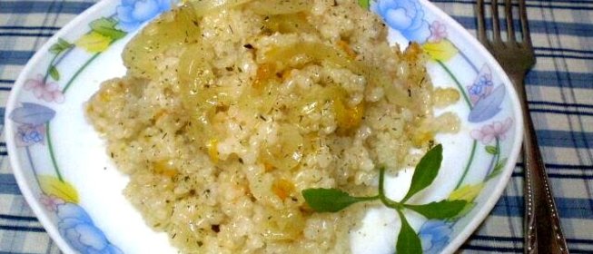 Рисовая сечка на говяжьем бульоне