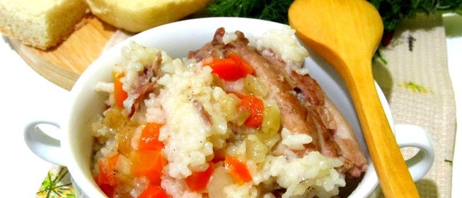 Плов со свиными ребрышками