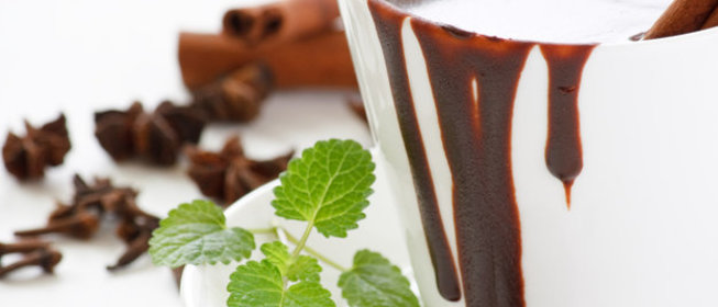 Горячий шоколад с мятой