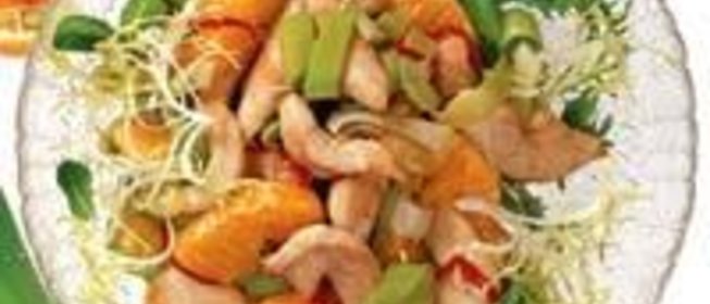 Салат из курицы с мандаринами