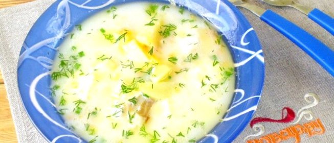 Рыбный суп с плавленым сыром