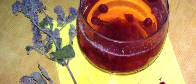 Бруснично-мятный компот