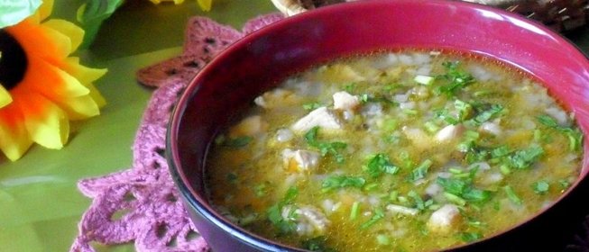 Куриный суп с машем и рисом