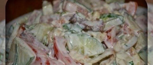 Салат летний от Натали с яичным блинчиком