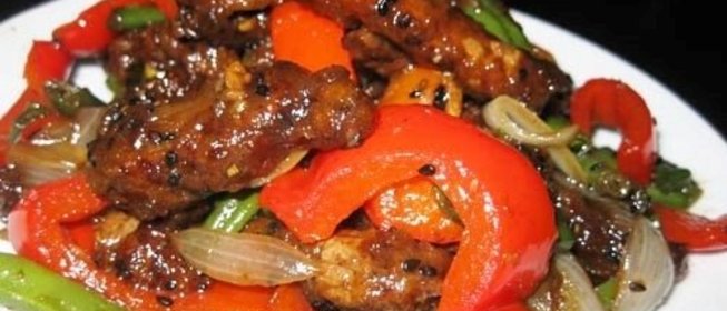 Говядина по-китайски с овощами