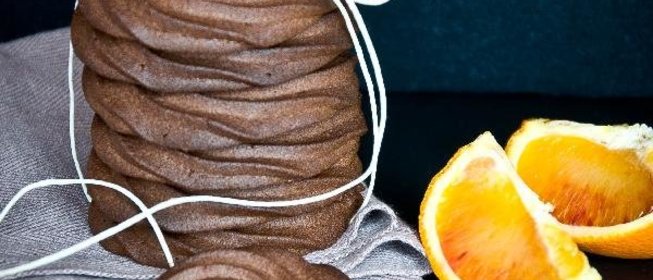 Песочное печенье: какао+апельсин