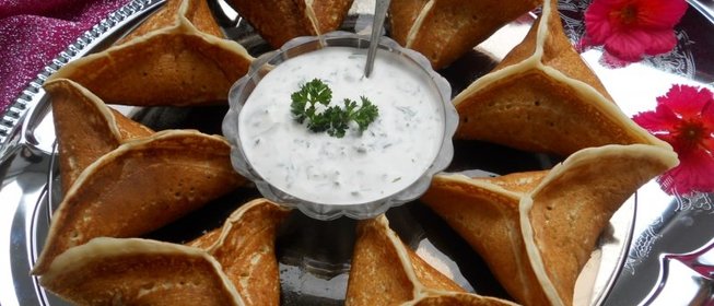 Катаеф с сыром и грибами