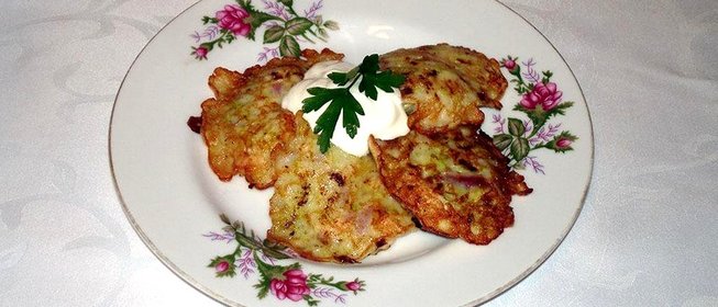 Кабачковые блинчики с куриным мясом