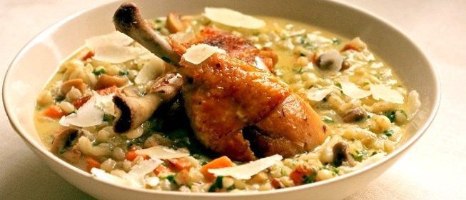 Гарнир из перловки с овощами