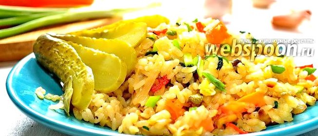 Постный плов с овощами