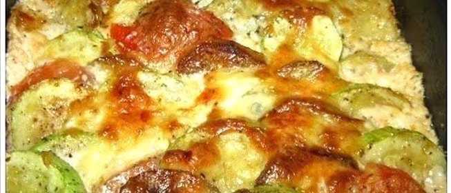 Овощная запеканка с баклажанами и кабачками