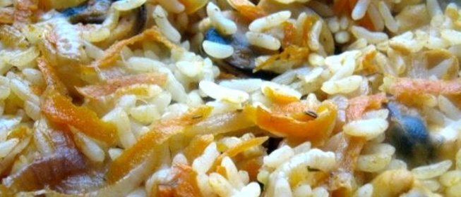 Плов в духовке в казане