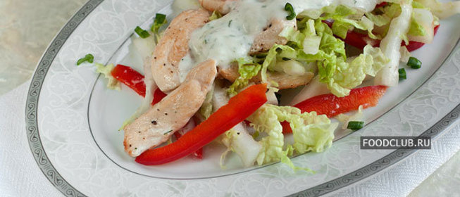 Салат с куриной грудкой