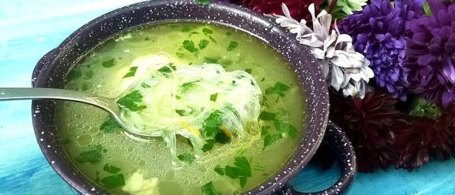 Куриный суп с фунчозой