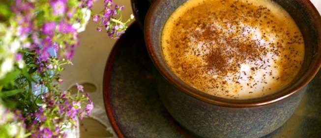 Кофе латте с корицей