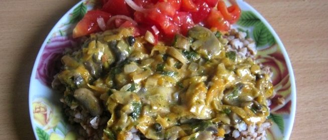 Гречка с грибами