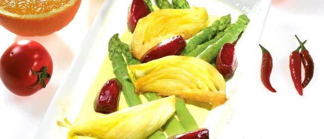 Спаржа со свеклой и фенхелем