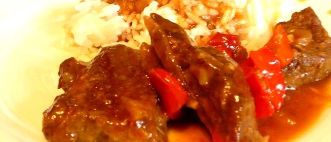 Говядина с перцем болгарским