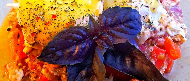 Омлет со свежими овощами