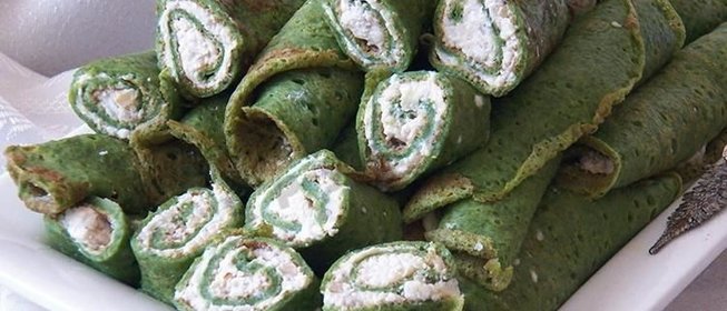 Блины со шпинатом