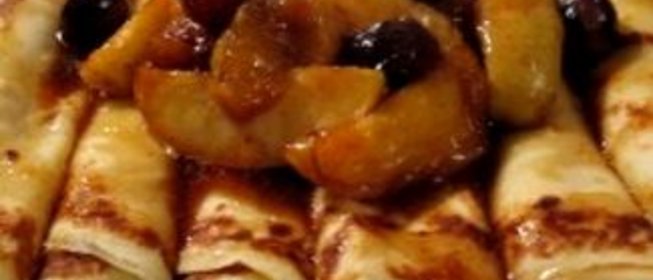 Кокосовые блинчики в роме