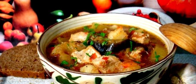 Свинина с овощами и фасолью