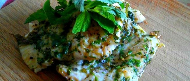 Филе морского языка с травами