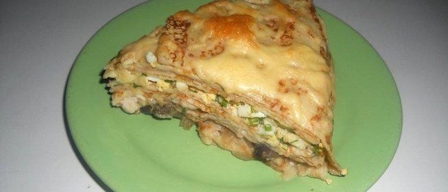 Курник из блинов