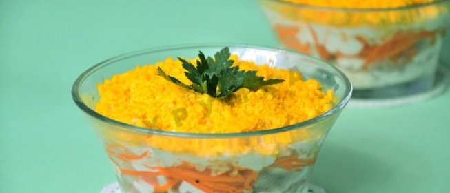 Салат с тунцом и корейской морковью