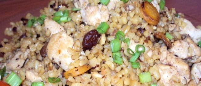 Плов из булгура с курицей