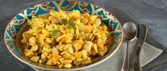 Плов с фасолью