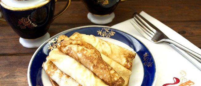 Блинчики с печенью трески