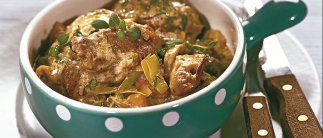 Говядина с белыми грибами