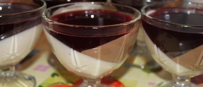 Желе трехслойное